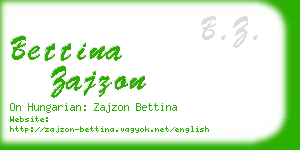 bettina zajzon business card